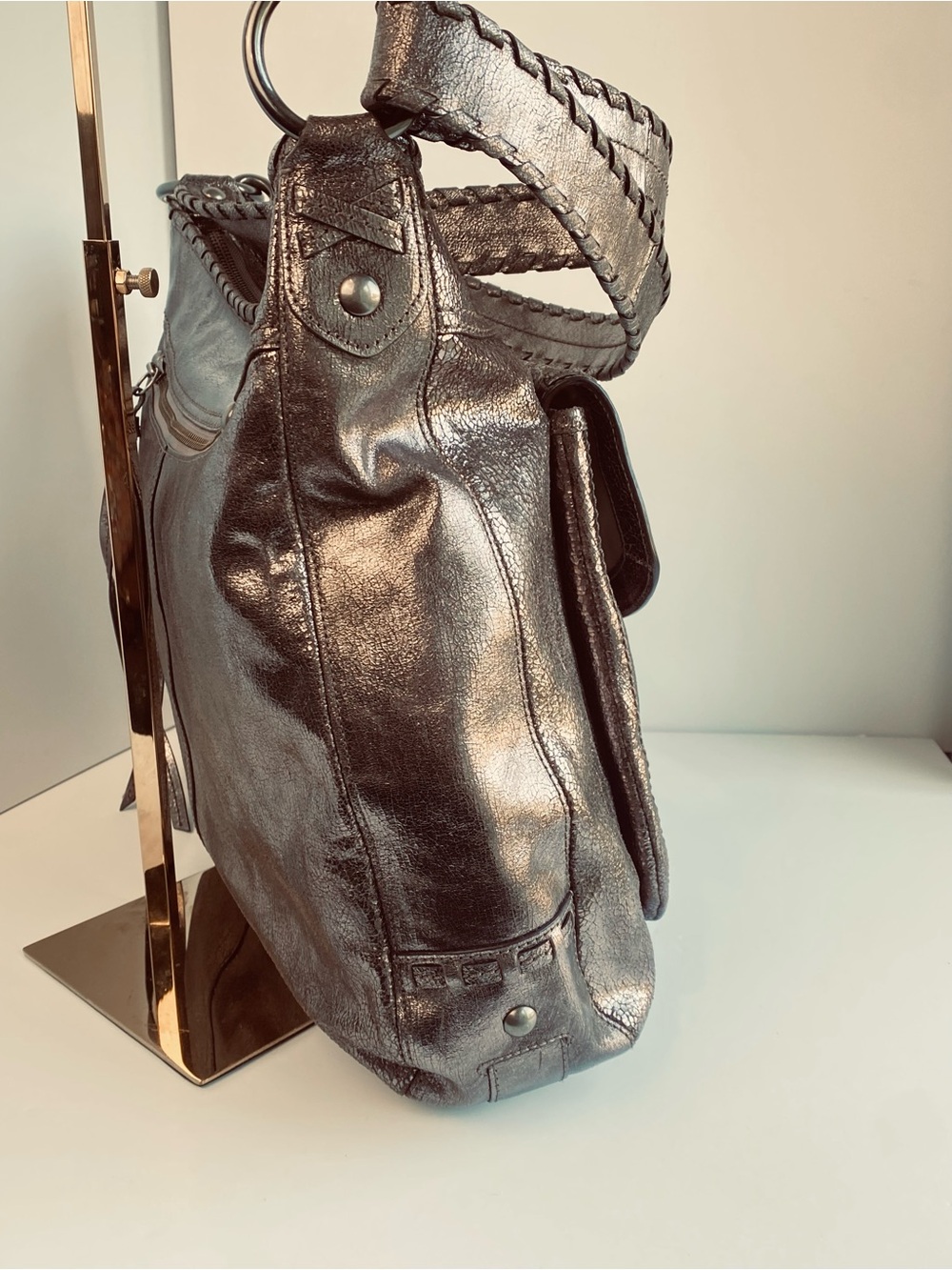 Coach XL Limited Edition Dylan in Distressed Cracked Metallic Bronze Leather - Picture 14 of 16